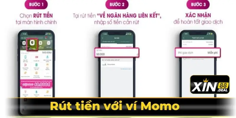 Rút tiền Xin88 với ví Momo